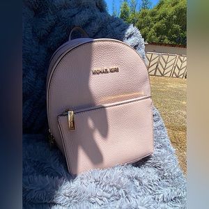 Michael Kors powder pink leather backpack